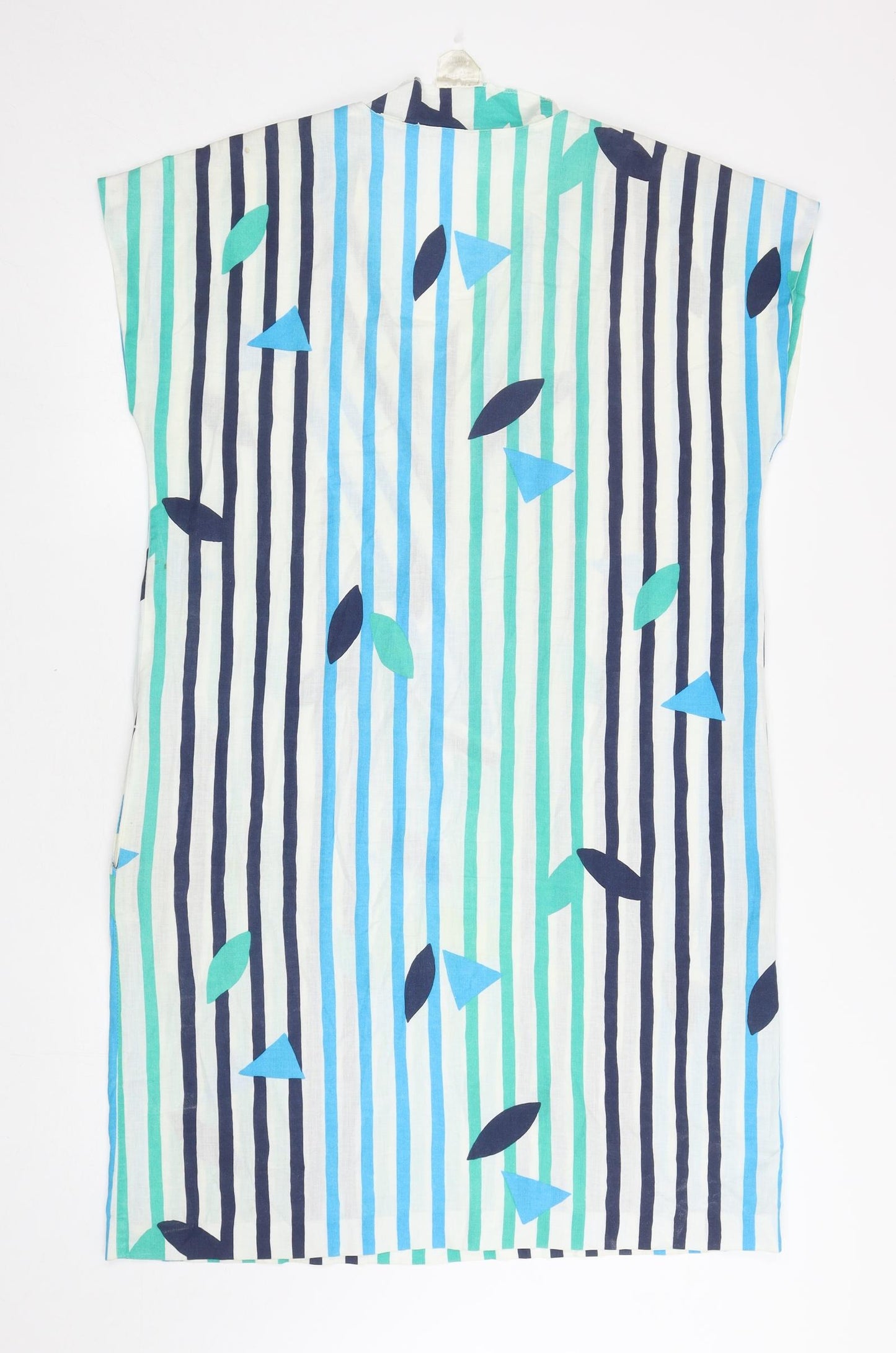 Merry Finn Womens White Striped Polyester Jumper Dress Size 14 V-Neck Button