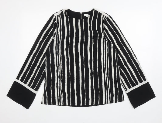 Womens UK Size 8 Warehouse Black Basic Blouse
