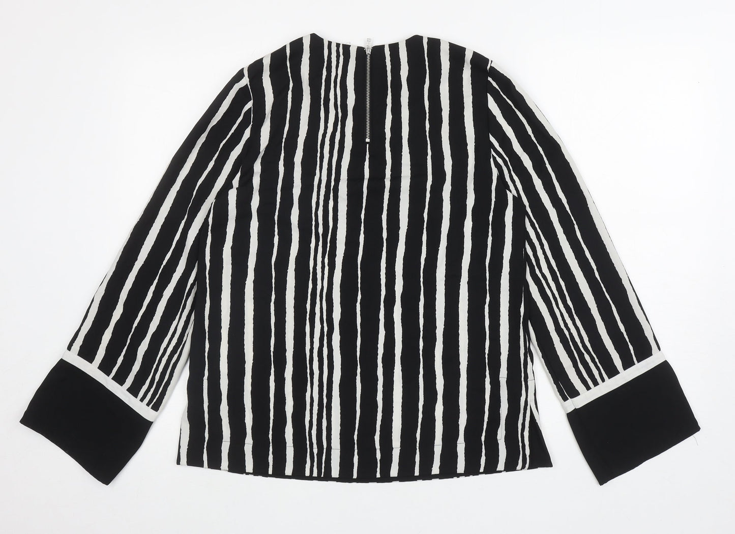 Womens UK Size 8 Warehouse Black Basic Blouse