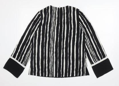 Womens UK Size 8 Warehouse Black Basic Blouse