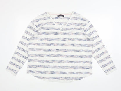 Womens UK Size 14 Marks and Spencer White Pullover Jumper