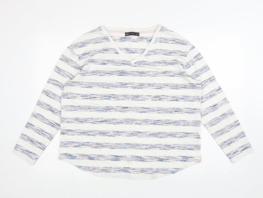 Womens UK Size 14 Marks and Spencer White Pullover Jumper