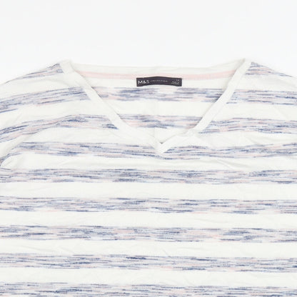 Womens UK Size 14 Marks and Spencer White Pullover Jumper