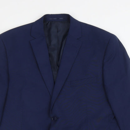 Mens UK Size S Debenhams Regular Blue Suit Jacket