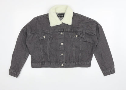 Womens UK Size 6 PRETTYLITTLETHING Grey Jacket
