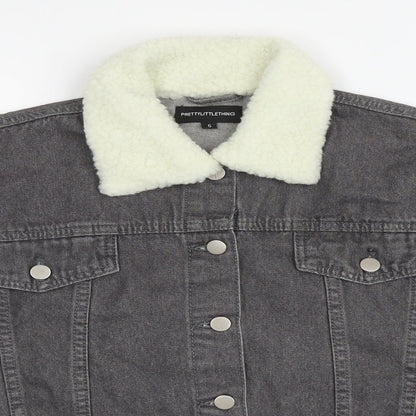 Womens UK Size 6 PRETTYLITTLETHING Grey Jacket