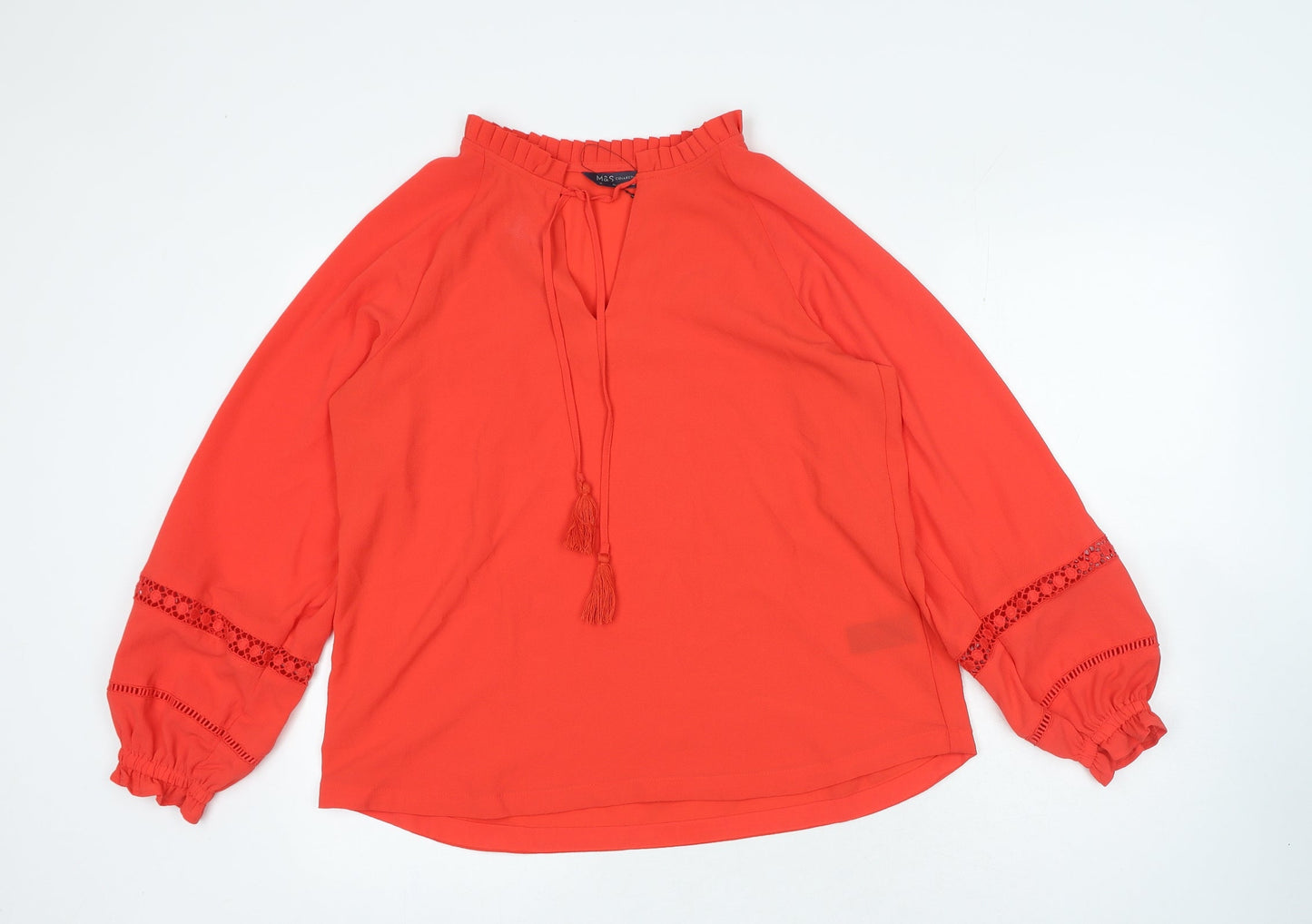 Womens UK Size 10 Marks and Spencer Red Basic Blouse