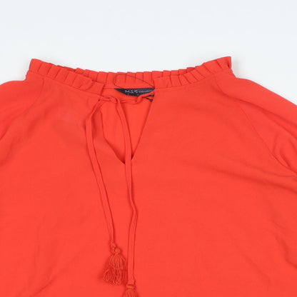 Womens UK Size 10 Marks and Spencer Red Basic Blouse