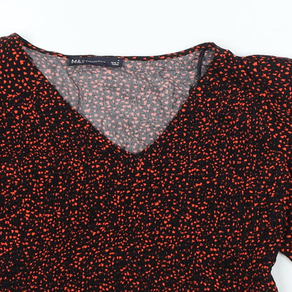 Womens UK Size 8 Marks and Spencer Black Basic Blouse