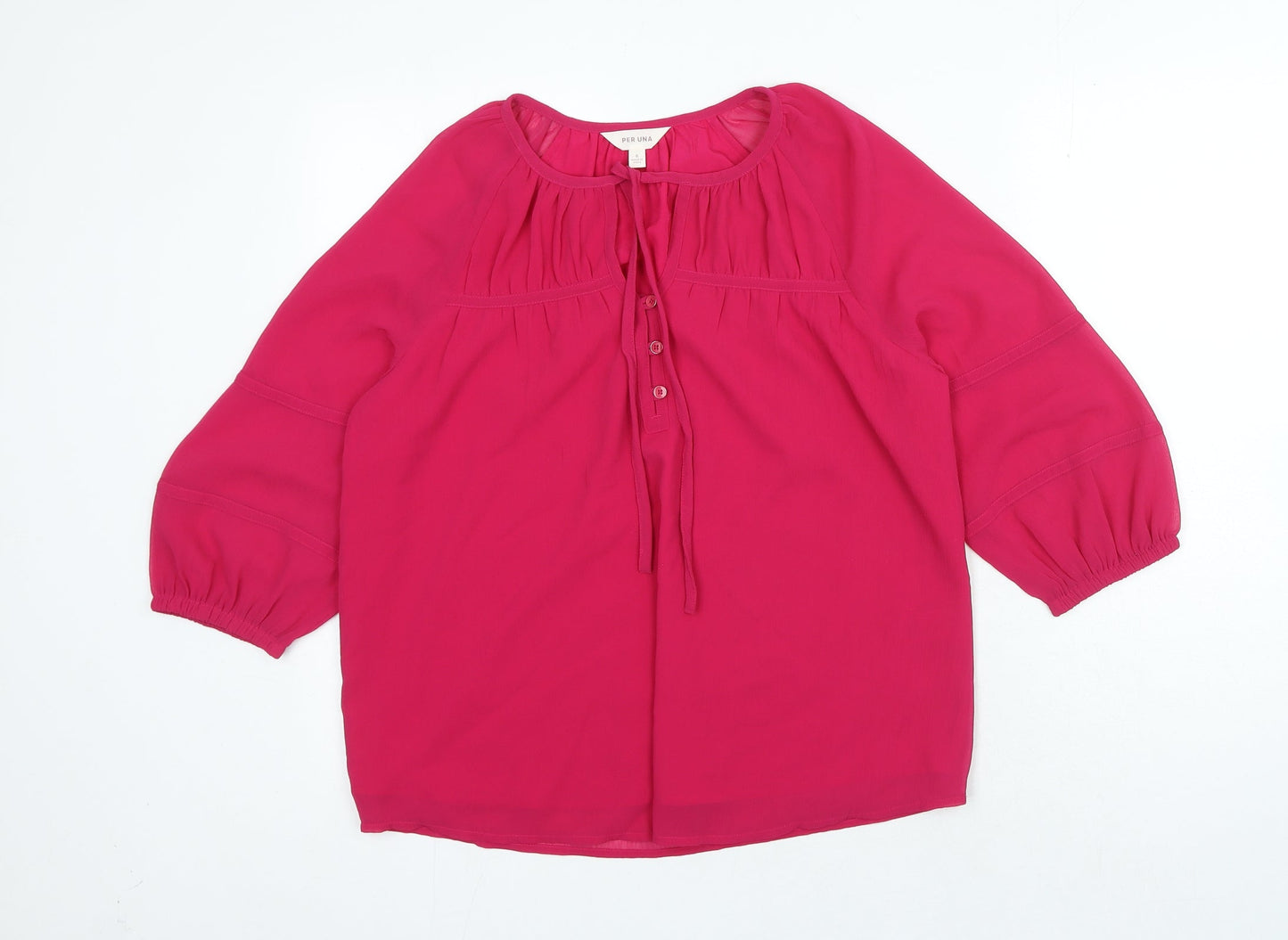 Womens UK Size 6 Per Una Pink Basic Blouse