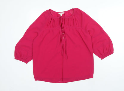 Womens UK Size 6 Per Una Pink Basic Blouse