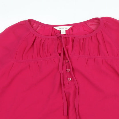 Womens UK Size 6 Per Una Pink Basic Blouse