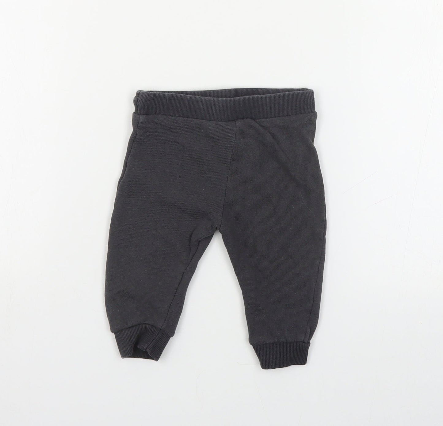 F&F Baby Grey Cotton Jogger Leggings Size 6-9 Months Drawstring - Mickey Mouse