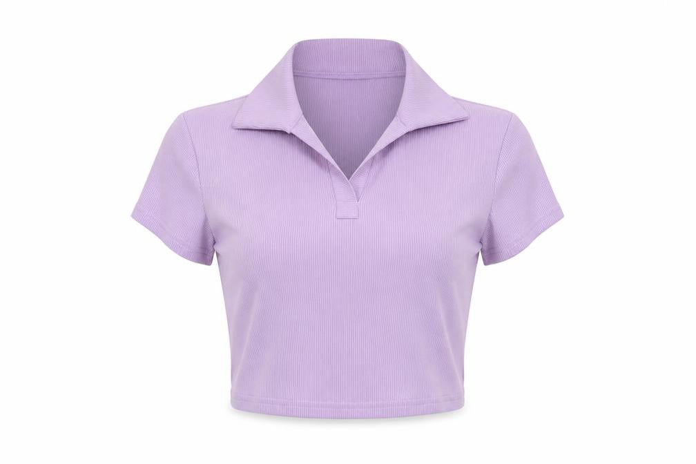 Womens UK Size XS SheIn Purple Cropped Polo