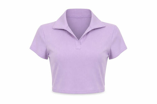 Womens UK Size XS SheIn Purple Cropped Polo
