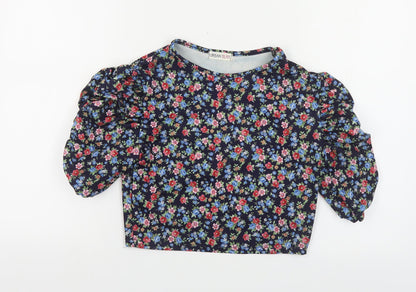 Womens UK Size 10 Urban Bliss Multicoloured Cropped T-Shirt