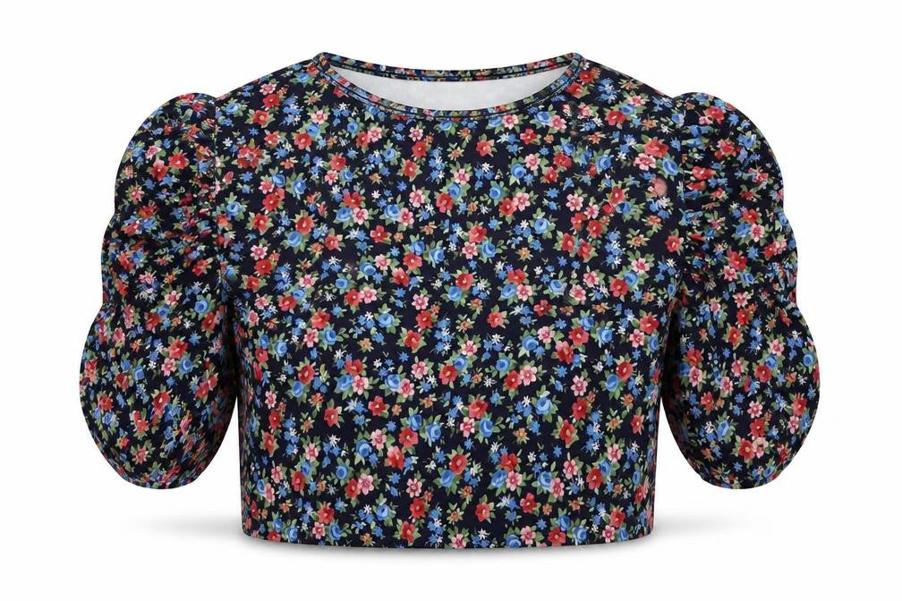 Womens UK Size 10 Urban Bliss Multicoloured Cropped T-Shirt