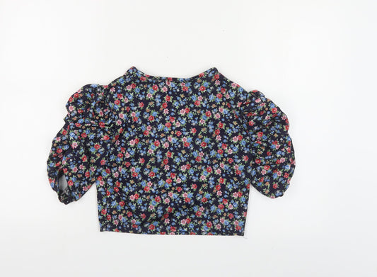 Womens UK Size 10 Urban Bliss Multicoloured Cropped T-Shirt