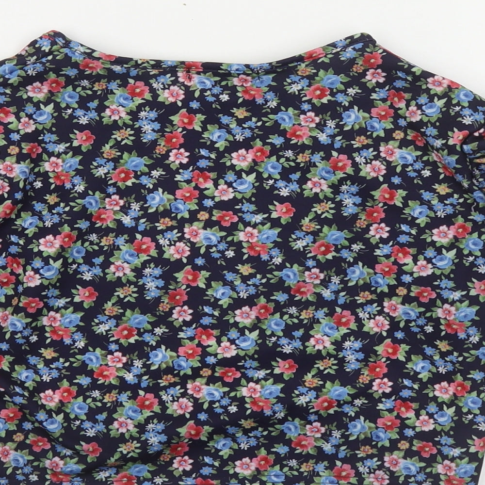 Womens UK Size 10 Urban Bliss Multicoloured Cropped T-Shirt
