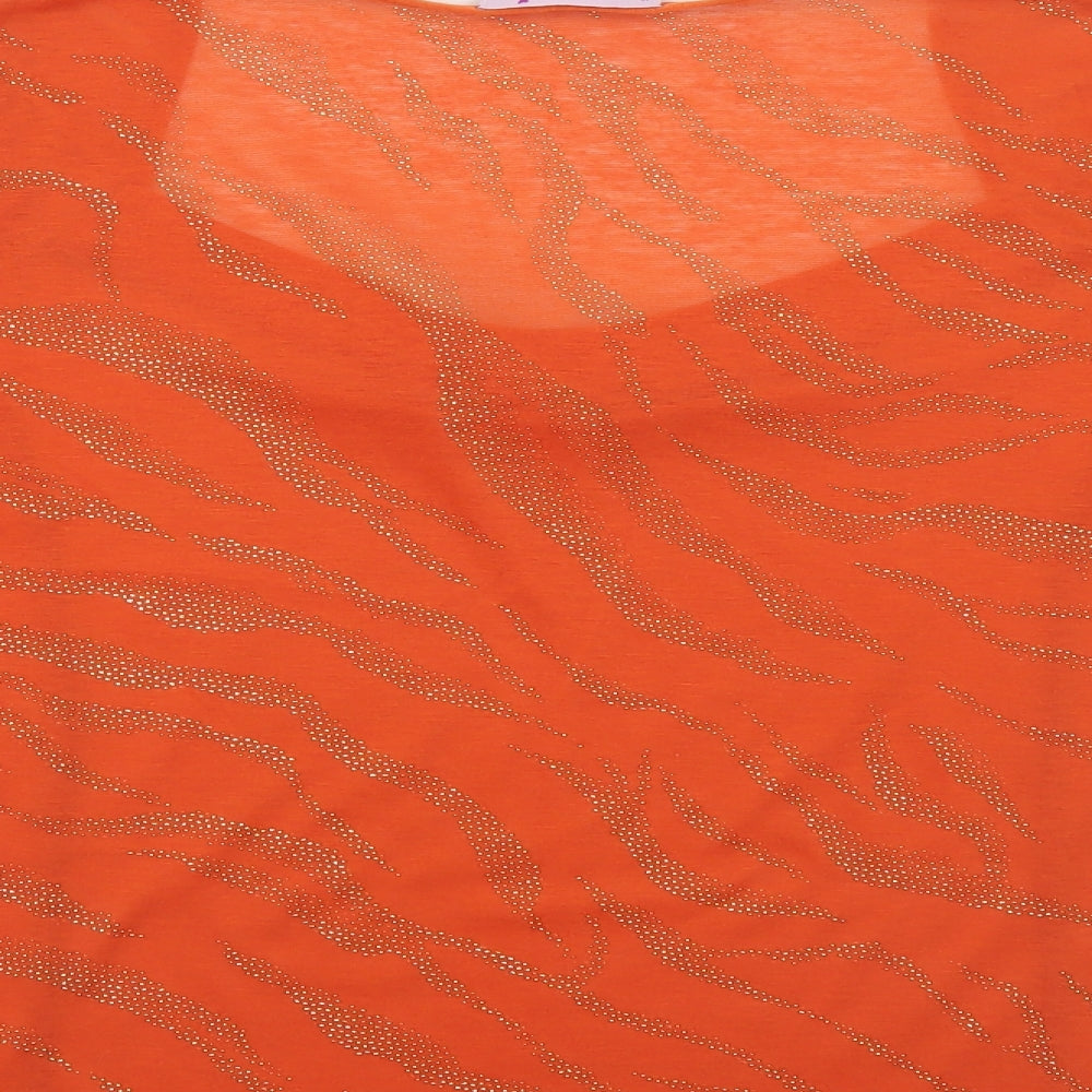 Womens UK Size 14 Per Una Orange Basic Blouse