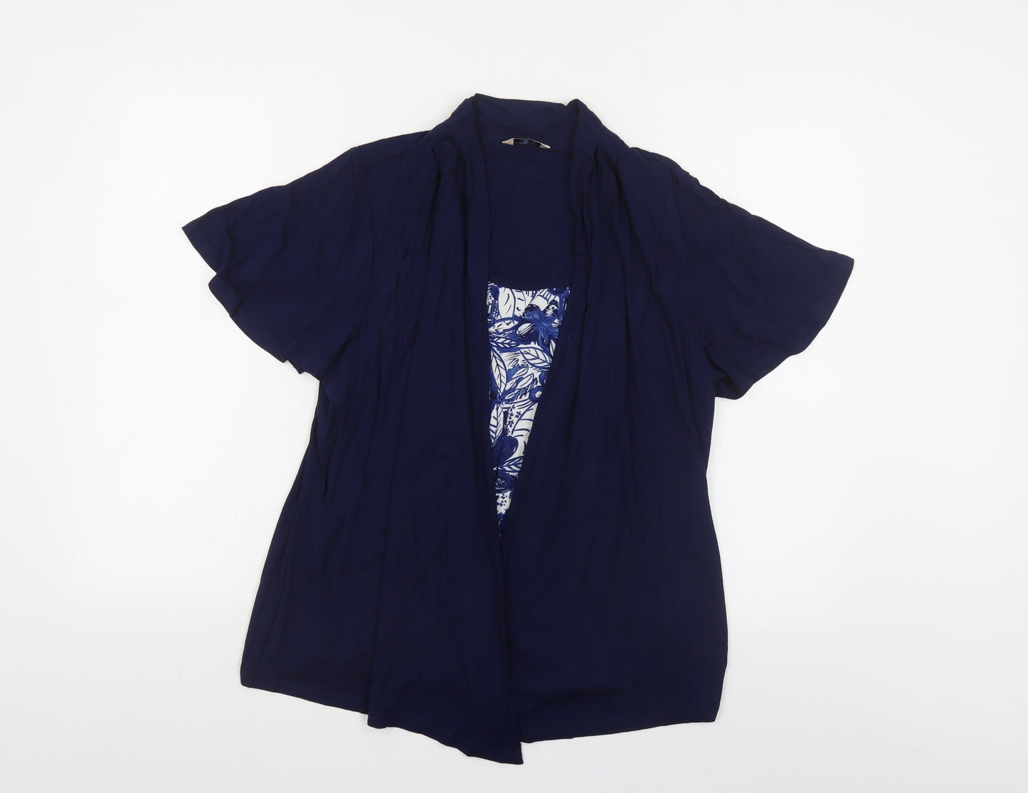Womens UK Size 14 Marks and Spencer Blue Basic Blouse