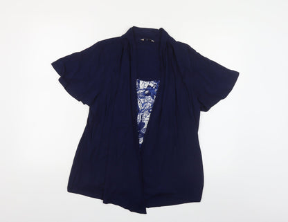 Womens UK Size 14 Marks and Spencer Blue Basic Blouse