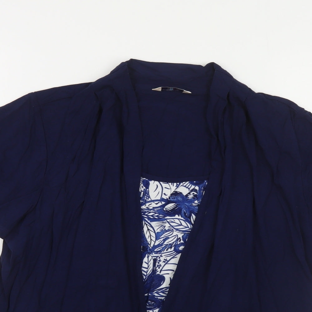 Womens UK Size 14 Marks and Spencer Blue Basic Blouse