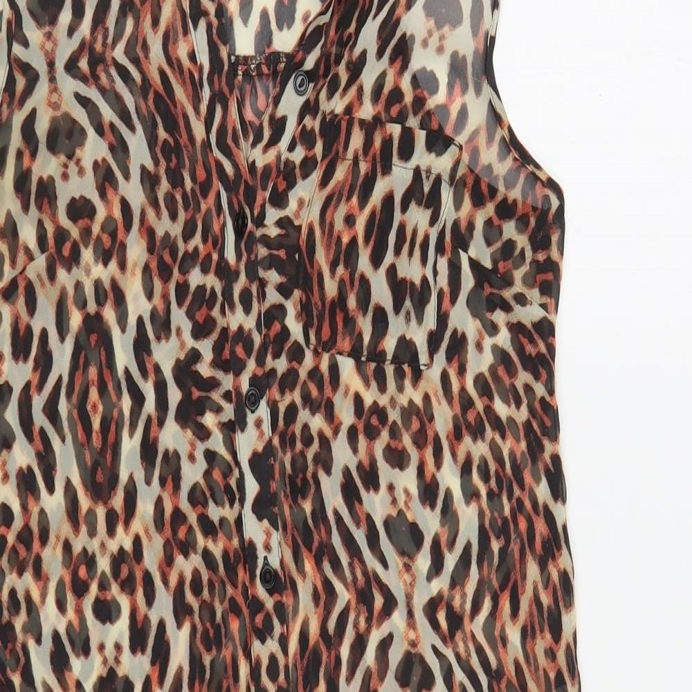 Womens UK Size 8 New Look Multicoloured Tunic Button-Up