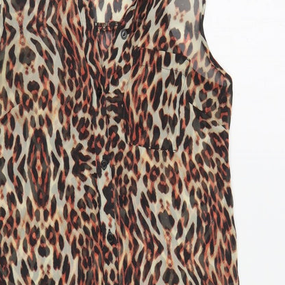 Womens UK Size 8 New Look Multicoloured Tunic Button-Up