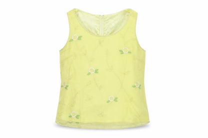 Womens UK Size 16 Kaleidoscope Yellow Basic Tank