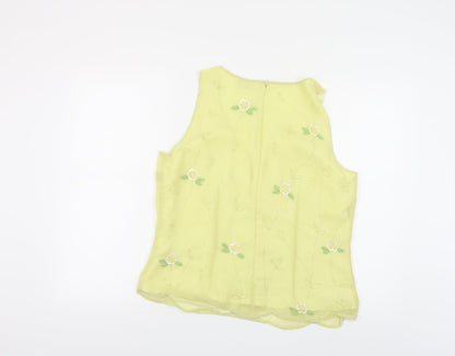 Womens UK Size 16 Kaleidoscope Yellow Basic Tank
