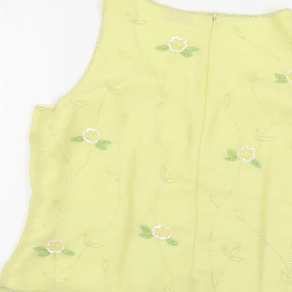 Womens UK Size 16 Kaleidoscope Yellow Basic Tank