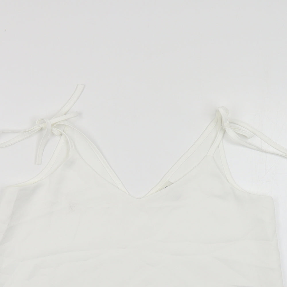 Womens UK Size 8 River Island White Camisole Blouse