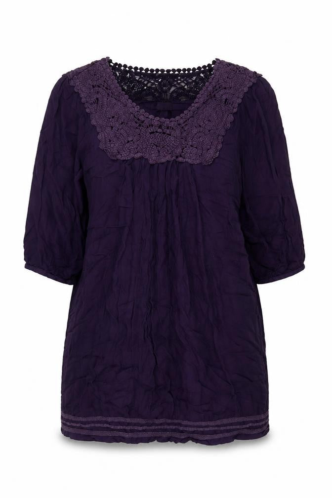 Womens UK Size 12 Monsoon Purple Tunic Blouse