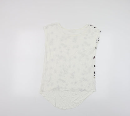 Womens UK Size S Rainbow White Basic Button-Up
