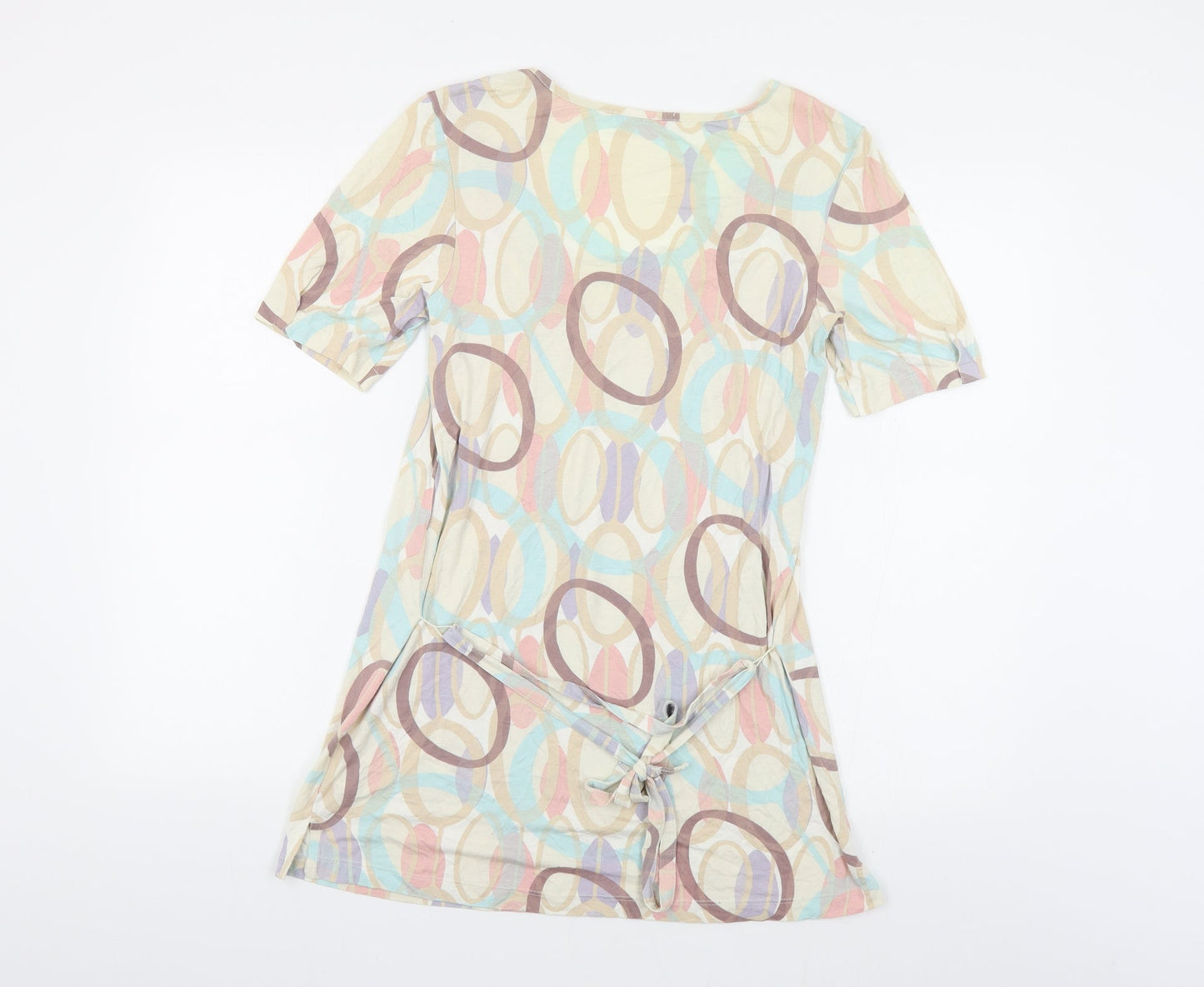 Autograph Womens Multicoloured Geometric Viscose Tunic T-Shirt Size 12 Scoop Neck