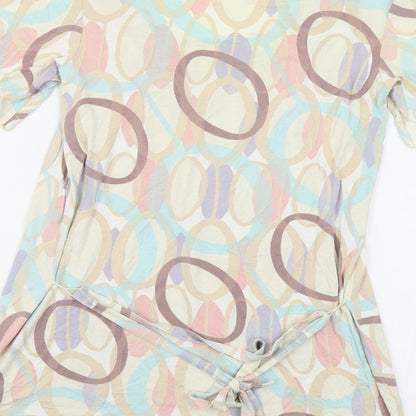 Autograph Womens Multicoloured Geometric Viscose Tunic T-Shirt Size 12 Scoop Neck