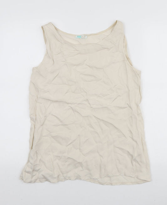 Womens UK Size L MK Ivory Basic Tank