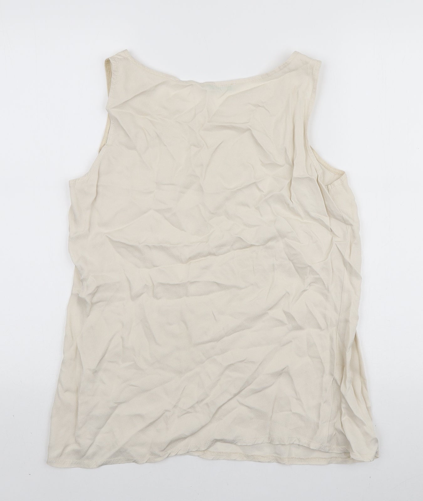 Womens UK Size L MK Ivory Basic Tank