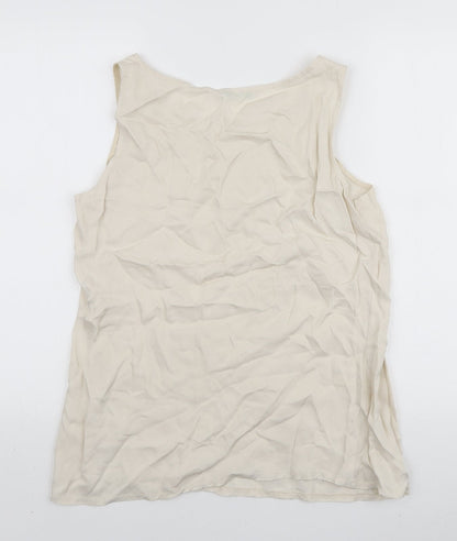 Womens UK Size L MK Ivory Basic Tank