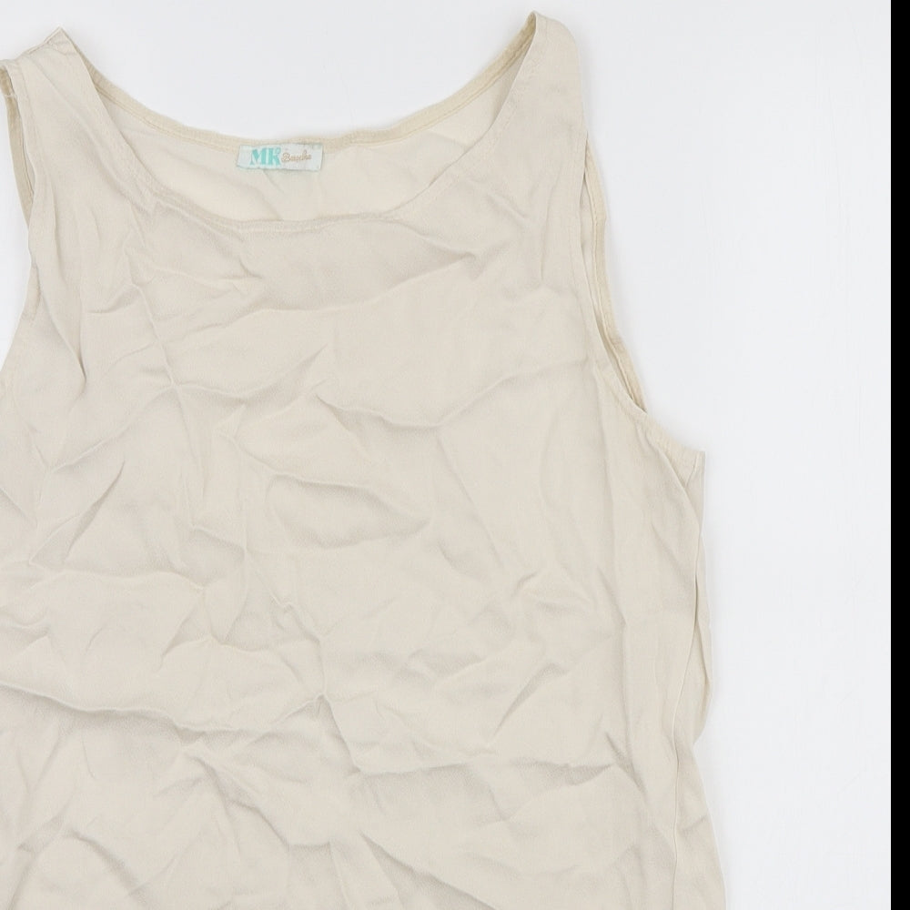 Womens UK Size L MK Ivory Basic Tank