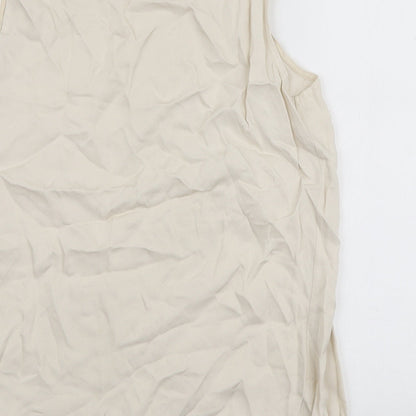 Womens UK Size L MK Ivory Basic Tank