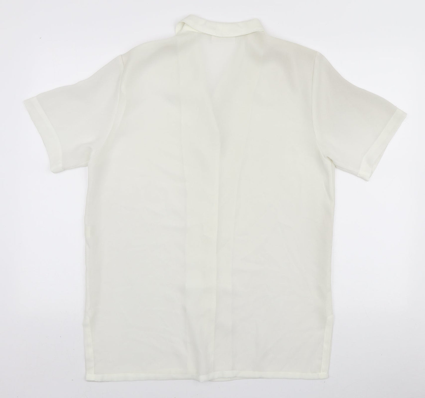 Womens UK Size 12 Charlotte Halton White Basic Button-Up