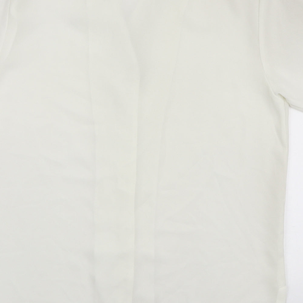 Womens UK Size 12 Charlotte Halton White Basic Button-Up