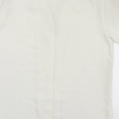 Womens UK Size 12 Charlotte Halton White Basic Button-Up