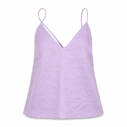 Nasty Gal Womens Purple Polyester Camisole Tank Size 6 V-Neck - Open Back