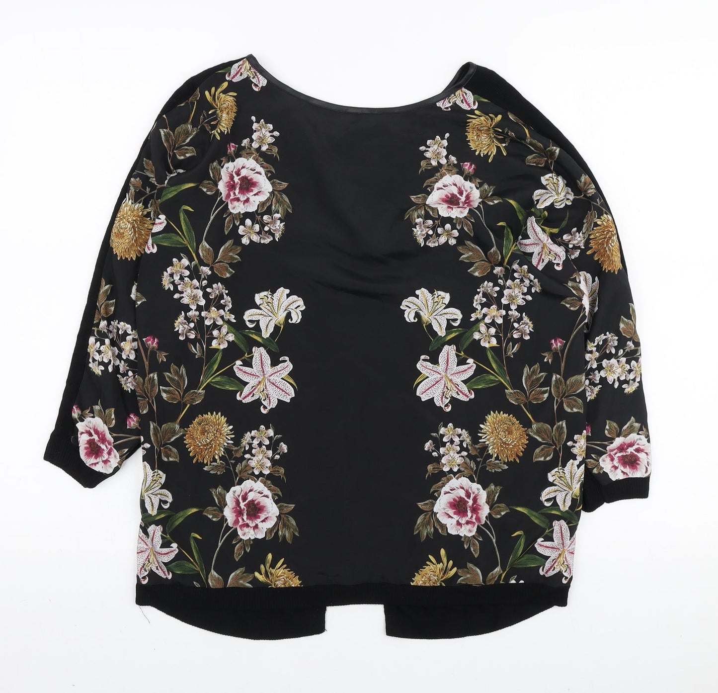 Womens UK Size XS Oasis Black Basic Blouse