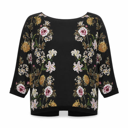 Womens UK Size XS Oasis Black Basic Blouse