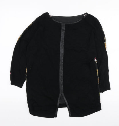 Womens UK Size XS Oasis Black Basic Blouse