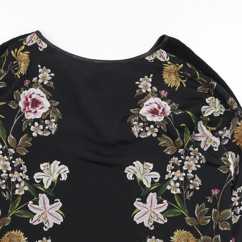 Womens UK Size XS Oasis Black Basic Blouse